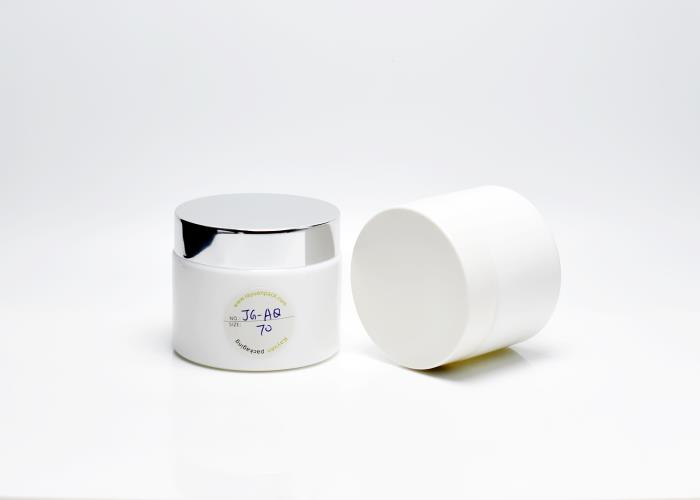 JG-AQ70 70ml Opal White Glass Cosmetic Jar